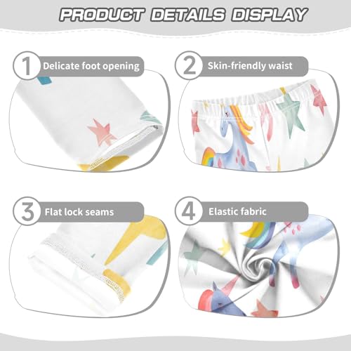 Toddler Girls Leggings Printed Yoga Pants Leggings Cartoon Watercolor Unicorn for Kids3