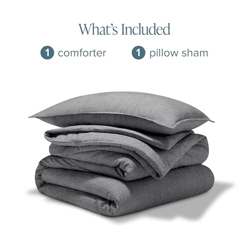 Image of Bare Home Comforter Set - Twin /Twin Extra Long - Ultra-Soft - Goose Down Alternative - Premium 1800 Series - All Season Warmth Comforter (Twin /Twin XL, Heathered Charcoal)