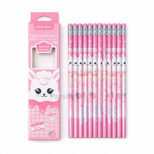 Image of KiddieWorld Premium Graphite Sketching Pencil Set for Kids & Artists - Pack of 12 Dark HB Pencils with Eraser - Perfect for School, Writing, Shading & Return Gifts