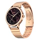 Noise Diva Araya Smartwatch for Women with AMOLED Display (850 Nits), 60 Precision-Set Crystals, Cycle Tracking, Skin Temperature, SOS with Live Location, 100+ Watch Faces - Iconic Rose Gold