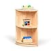 KRAND Corner Storage Bookcase Montessori Shelf-Toy,Books,Arts,Crafts&Supplies Storage Organizer for Kids,Toddler Furniture for Preschool,Nursery (3-Tier Corner Cabinet)