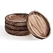 Wooden Coasters for Drinks - Natural Acacia Wood Drink Coaster Set for Drinking Glasses, Tabletop Protection for Any Table Type, Set of 4 - Dia 4 x 0.75 Inches Round-1