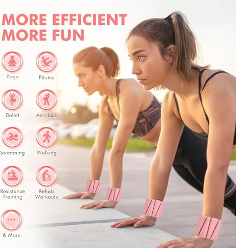 Image of Bodylastics Adjustable Ankle & Wrist Weights 2 lb Pair (1 lb Each) - Silicone, Sweat-Resistant for Arms & Legs - Perfect for Jogging, Walking, Physiotherapy, Cardio, Yoga & Strength Training