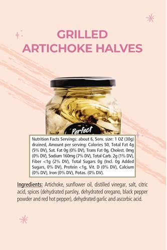 Perfect Choice Grilled Artichoke Halves in Oil - Delicious for Salads, Pizzas & More - 9.9 oz (Pack of 3) - Thumbnail 4