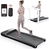 Lacuffy 2024 Upgraded Walking Pad Treadmill, Smart Walking Pads, 2.5HP Quiet Under Desk Treadmill for Home Office Use, Remote Control & App-Enabled, No Assembly Required, 300lbs Weight Capacity