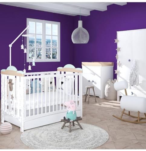 Image of DEEMUS Purple Matte Peel & Stick Self Adhesive Waterproof Sticker for Living Room, Bedroom Office,Almirah, Floor, Tabletop, Wall, Fridge,& Renovation Projects (2 x 25 Feet)
