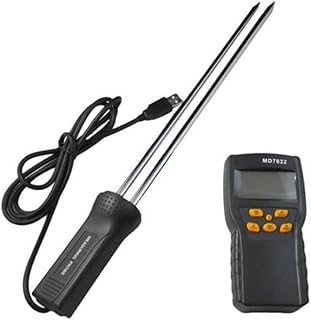 Handheld Grain Moisture Detector with LCD Screen Backlight and Maximum Value Measurement for Accurate Moisture and Temperature Testing of Rice Corn Paddy