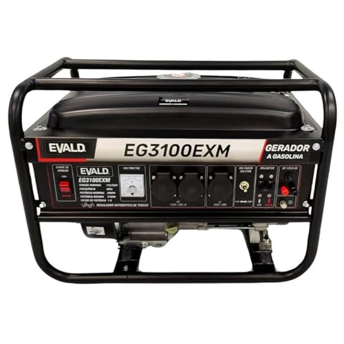 EVALD Gerador à Gasolina 3,1 KVA EG3100EXM Bivolt