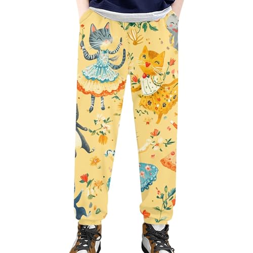 Sweatpants Fall Girls Bundle Foot Jogger Pants Boys Comfy Elastic Waist Spring Baggy Sweatpants Casual