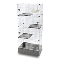 Amazon.co.jp: アイリスプラザ システムトイレ一体キャットケージ 4段