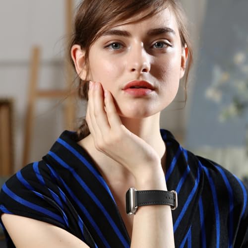 WFEAGL Compatible with Apple Watch Band 42mm(Series 3 2 1) 44mm 45mm 46mm 49mm Women, Top Grain Genuine Leather Band for iWatch Ultra SE 3 2 1 & Series 11 10 9 8 7 6 5 4 3 2 1 by WFEAGL - Used condition - Image 6
