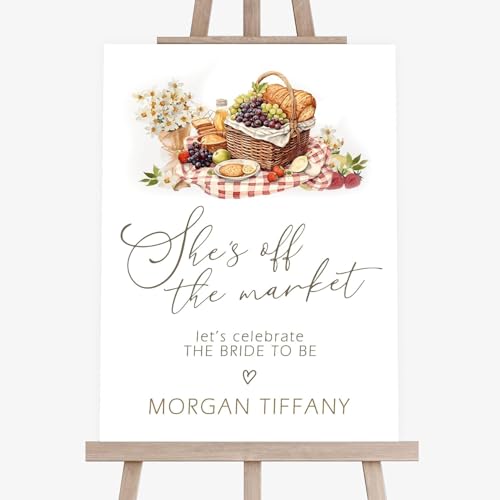 Custom Fresh Off The Market Bridal Shower Sign, Personalized Farmers