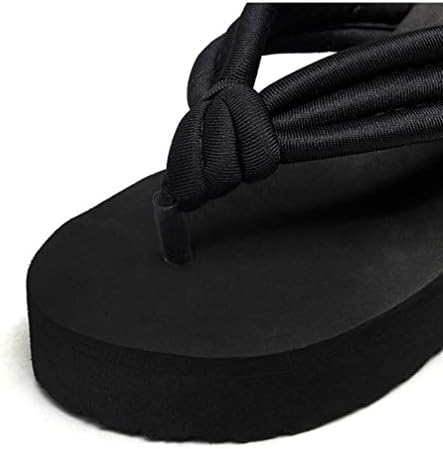 Happyyami Sandals Women Women Platform Flip Flops Slipper Heel Sandals Slipper Non- slip Beach Shoes Women Thongs Wedges Summer High Heel Slippers Sandals for Women Womens Sandals | Image 6