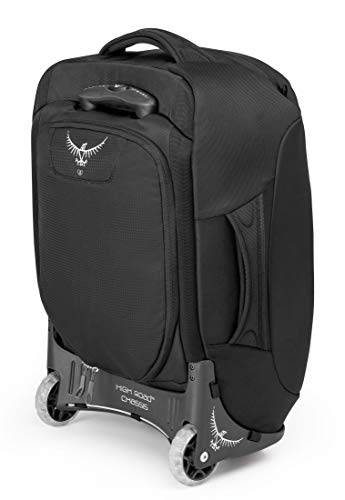 Osprey Sojourn Wheeled Luggage, Flash Black, 45L/22