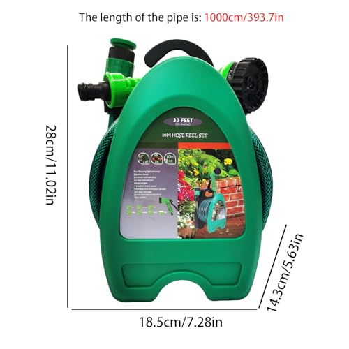 Support mural pour tuyau d'arrosage extérieur et rangement de bobine 10m - 7
