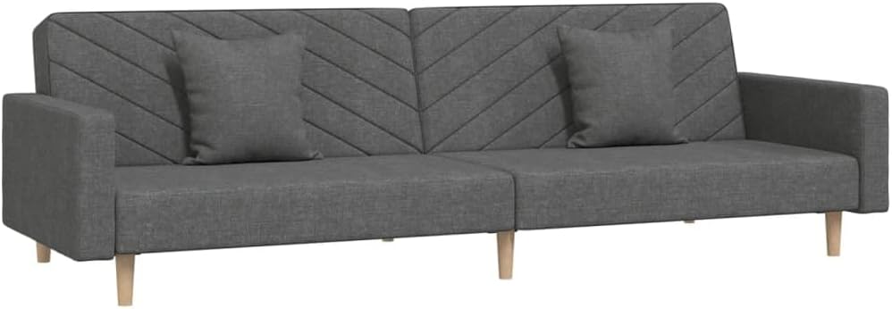 Sofa Bed Dark Gray Fabric (100% Polyester) Living Room Furniture