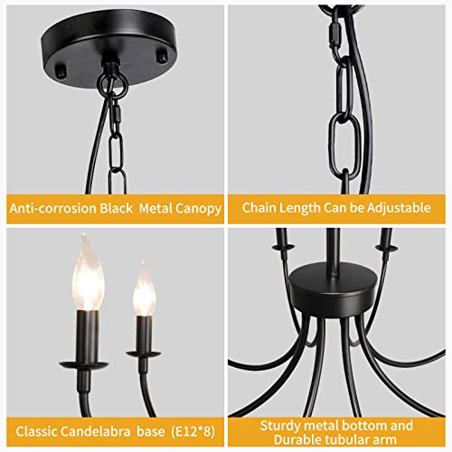 Rviezza Black Farmhouse Chandeliers thumb #4