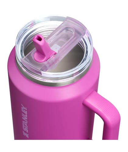 Image of STANLEY Quencher ProTour Flip Straw Tumbler with Leakproof Lid 64 oz | Built-In Straw & Handle | Cupholder Compatible for Travel | Insulated Stainless Steel Cup | BPA-Free | Dark Blossom
