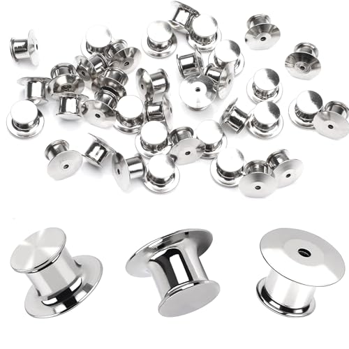 10 Pieces Metal Pin Backs Locking Pin Keepers Locking Clasp
