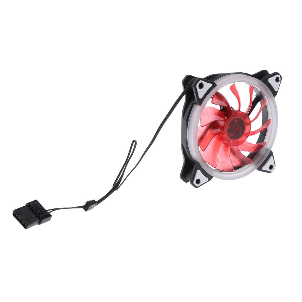 120mm Colors LED Ring Light 3Pin/4Pin PC Computer Fan Case Cooling Fan Red