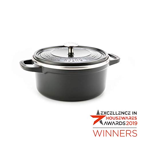GreenPan Featherweights Dutch-Oven Kochtopf 24-cm Ø mit Keramik-Beschichtung 50% leichter als Gusseisen Koch-Töpfe Backofen-Fest und Glas-Deckel Spülmaschinen geeignet