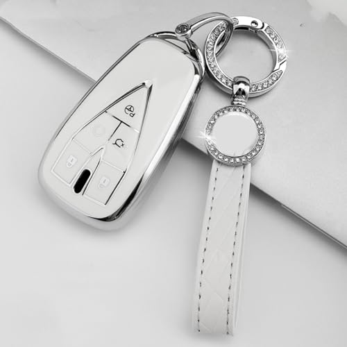 Funda de llave TPU para Changan CS75 Plus y CS55 con llavero elegante 6