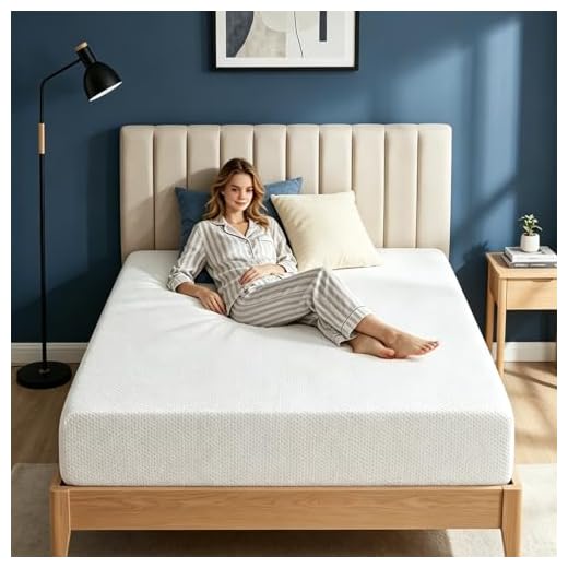 10 Inch White Queen Memory Foam Mattress in Box High Density Foam, Heavy Person Support Pressure Relief Bed