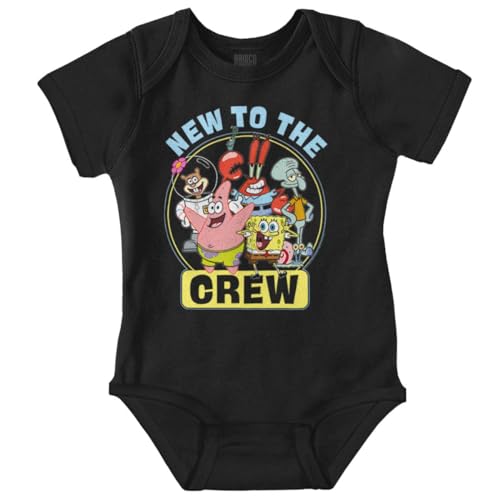 Brisco Brands SpongeBob and Friends New to the Crew Baby Romper Boys or Girls