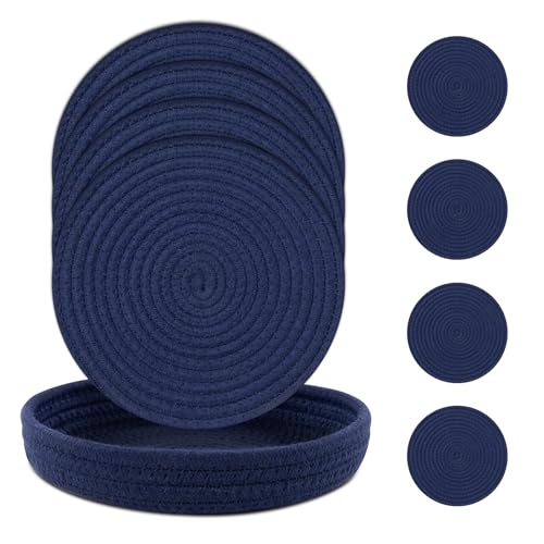 SHACOS 8 Inches Trivets for Hot Dishes, 4 Pieces Cotton