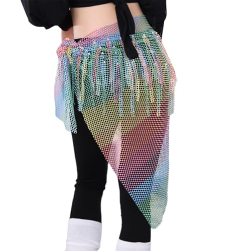 Rhinestones Belly Dance Hip Scarf Long Tassels Belly Dance Waist Chain Women Belly Dance Costume Accessory for Parties