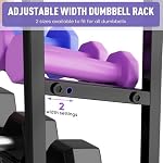 400LBS Rack réglable Dumbbell avec roues, Rack de poids pour gymnastique à domicile, Organisateur multi-fonctionnel de stockage pour Dumbbels Kettlebells Yoga Mat