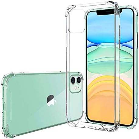 Hually Case for iPhone 11(6.1''),Crystal Clear Shock-Absorption Protective Cover,Ultra Thin All Round Drop-Protection iPhone 11 Case Cover