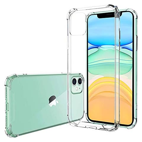 Hually Case for iPhone 11(6.1''),Crystal Clear Shock-Absorption Protective Cover,Ultra Thin All Round Drop-Protection iPhone 11 Case Cover Cover