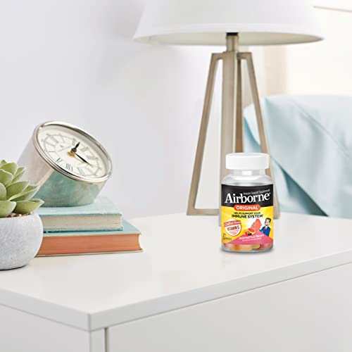 Airborne 750Mg Vitamin C Gummies For Adults, Immune Support Supplement With Powerful Antioxidants Vitamins A C & E - 21 Gummies, Assorted Fruit Flavor #TOP7