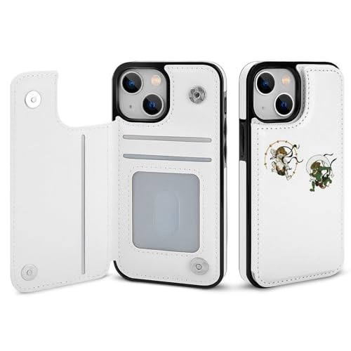 適用 iPhone15Plus用ケース 手帳型 雷神 風神 スマホケース カード収納 スタンド機能 アイフォン15Plusケース 耐衝撃 PUレザー カバー 財布型 Case