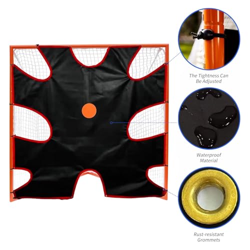 image for Gulfmore 6 x 6 FT Lacrosse Goal Shot Target, Portable Lacrosse Net Tra