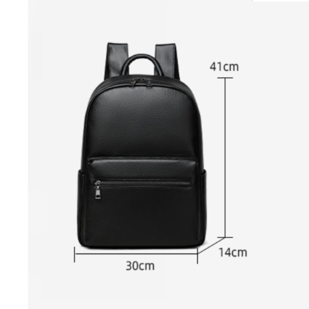 Sac à Dos en Cuir for Homme, Ordinateur Portable 15 Pouces, Sangle incurvée