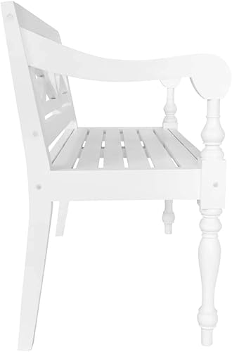 Miniatura 10 de QZZCED Banco de madera maciza para interiores, sillón, estructura de madera resistente, con respaldo y reposabrazos curvos, fácil montaje, para