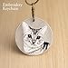 MC Fashion Double-sided Embroidered Cute Pet Cat Keychain Accessory - Creative Gift Pendant for Bags and Backpacks (American Shorthair)