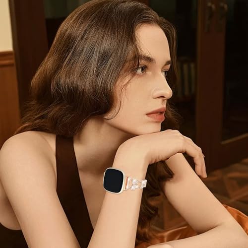 Correa metálica elegante compatible con Fitbit Versa 3/4 miniatura 6