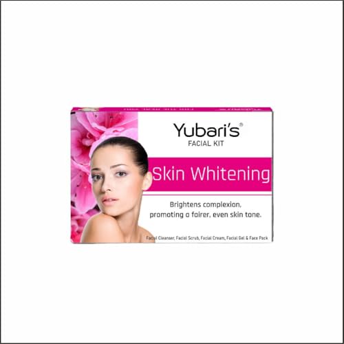 Yubari Skin Whitening Facial Kit for Men & Women | Brightening, Detan & Even Tone | Deep Cleansing, Glow Boost & Pigmentation Care | Salon-Style Facial Kit for Radiant Skin – 750 g
