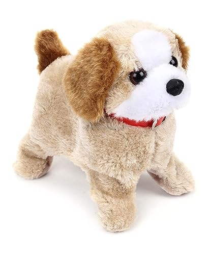 SUPER TOY Jumping Dog Musical Plush Toy Barking Puppy Toddler Toy with Waging Tail & Backflip Stunt