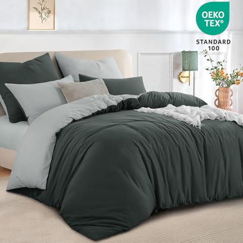 Housse de couette 200 x 220 douce et infroissable en microfibre