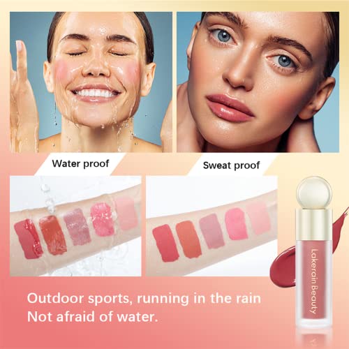 Liquid Blush - Cream Blush - Waterproof Lightweight Natural-Looking Smooth Natural-Looking Dewy Finish Skin Tint Blush Makeup - 7.5ml (01#) - Image 8