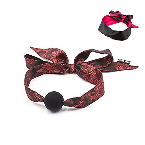 Erlove - Collar de estilo chino con bola de juguete con máscara para los ojos
