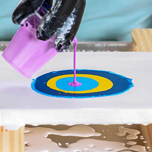 Pouring Masters 5 Ounce (150Ml) Graduated Plastic Measuring Cups (50 Clear Cups & 25 Mixing Sticks) - For Acrylic Paint, Resin, Epoxy, Art, Kitchen, Cooking, Medicine, Laboratory - Oz, Ml Measurements #TOP5