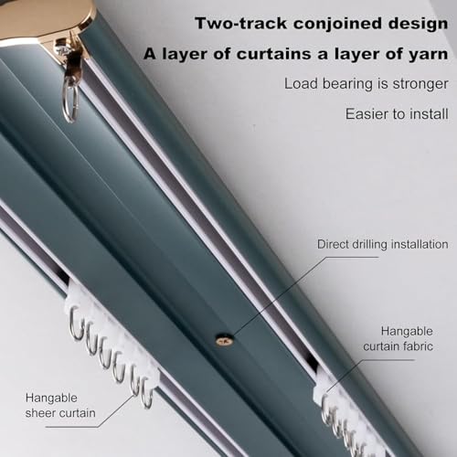 Rails pour rideaux doubles fixation plafond aménagement bureau et hôpital