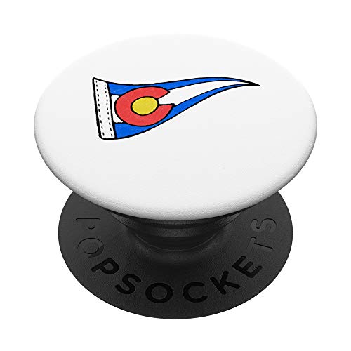 Colorado Cool State Flag Pennant Distressed Retro Graphic PopSockets Agarre y Soporte para Teléfonos y Tabletas