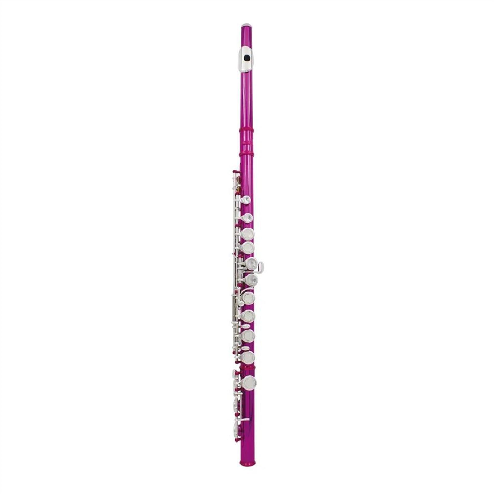 Flauto Flauto Traverso In Do A 16 Fori Con Chiave In Mi Strumento A Fiato Professionale Flauto Traverso In Cupronichel Con Chiave Chiusa Kit Per Principianti(Rose)