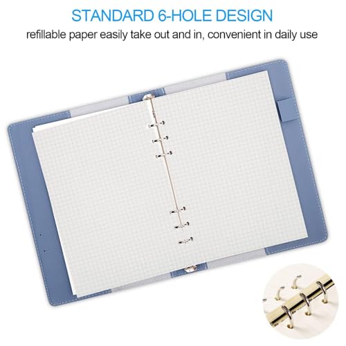 GYSRXS 3 Packungen A5 Nachfüllpapier Kariert 135 Blätte Ringbuch Nachfüllbar Papier 6 Löcher Notizpapier Nachfülleinlagen für A5 Notizbuch,Tagbuch,Skizze,Malerei